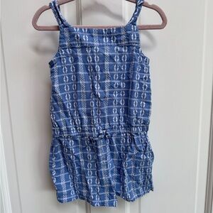 NWOT Carter's 3T Blue & White Geometric Tank Top Romper
